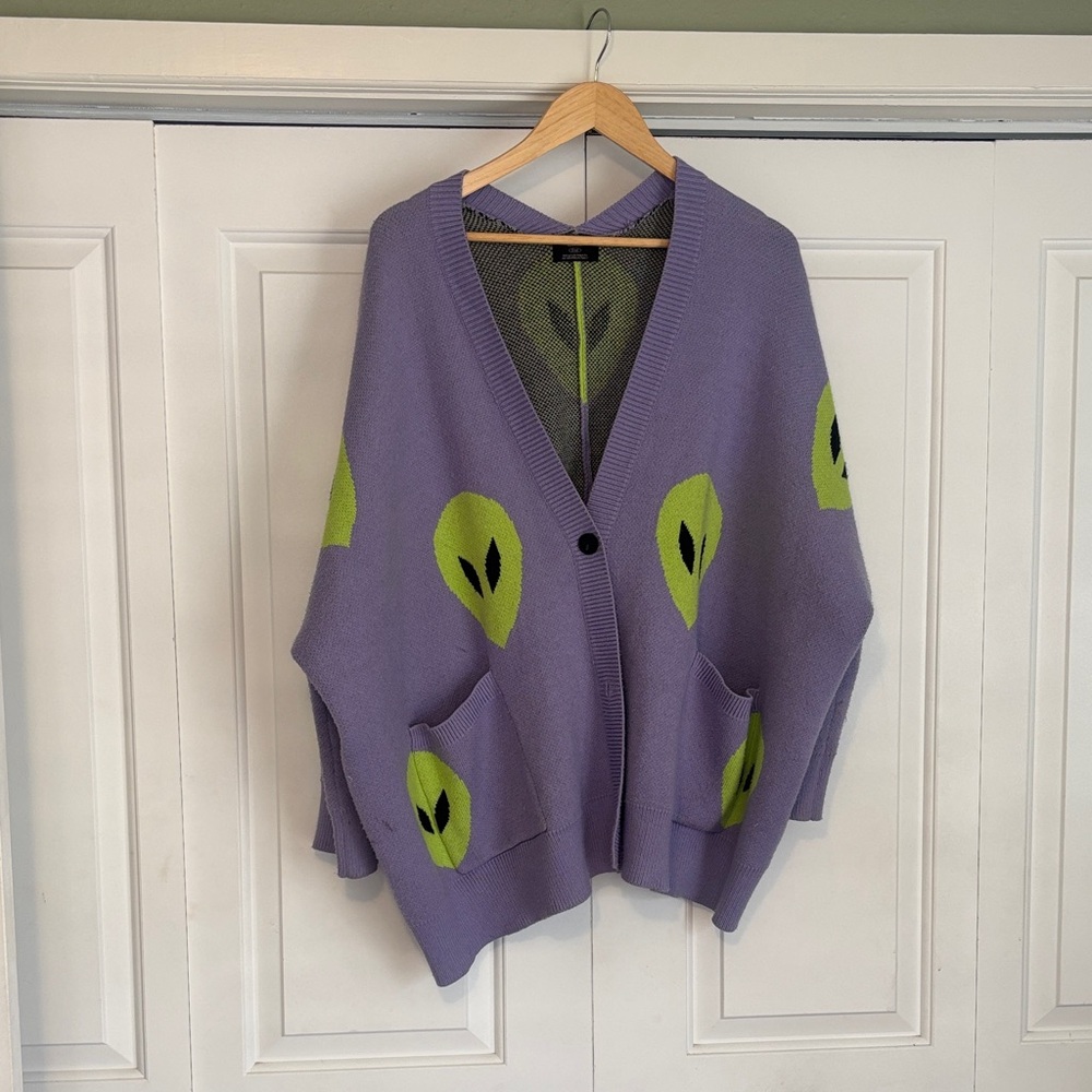 Dressed in LaLa Alien cardigan